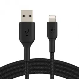 Rychlé Dodání BELKIN kabel oplétaný USB-A - Lightning, 1m, černý