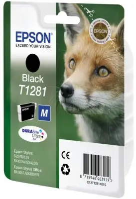 Bezpečná Platba C13T12814012 - EPSON T1281 (M) ink pro Stylus SX130, SX435W, SX445W - černá, originál