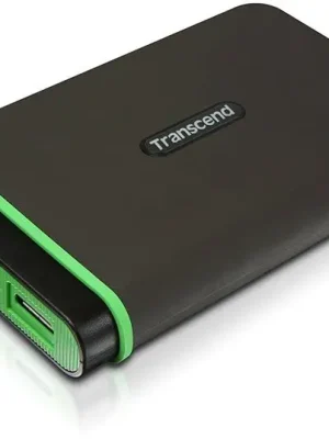 Hit Sezóny Externí HDD 2,5" TRANSCEND StoreJet 25M3S - 2TB, USB 3.0 - šedo-zelený TS2TSJ25M3S
