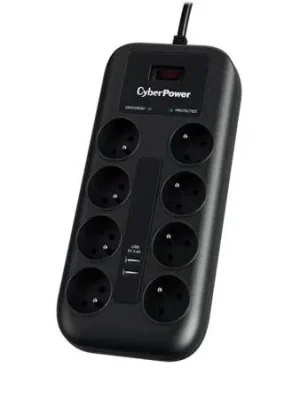 CyberPower přepěťová ochrana, 8 českých zásuvek, 2x USB - P0820SUF0-FR Koupit Online