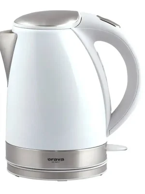 Vysoce Kvalitní ORAVA VK-3217 W rychlovarná konvice nerezová bílá 1,7l