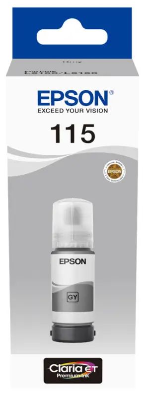 C13T07D54A - EPSON inkoustová nádržka 115 pro EcoTank L8160, L8180 - šedá (GY), originál Sleva