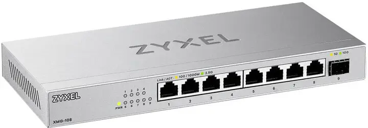 Poslední Šance ZyXEL XMG-108 - 8 x 2,5G + 1x SFP+ desktop MultiGigabit Switch - unmanaged