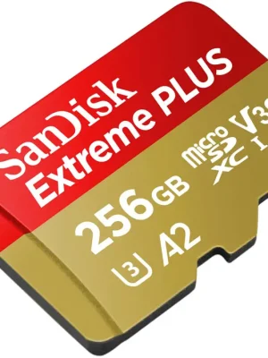 SanDisk Extreme Plus - 256GB Micro SDXC karta, 200MB/s A2 UHS-I U3 V30 + SD adaptér - SDSQXBD-256G-GN6MA Akční Nabídka