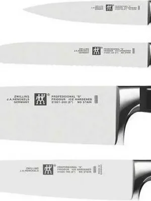Zwilling Professional“S“ set nožů - 4 ks (kuchařský, plátkovací, univerzální, špikovací) Nová Kolekce